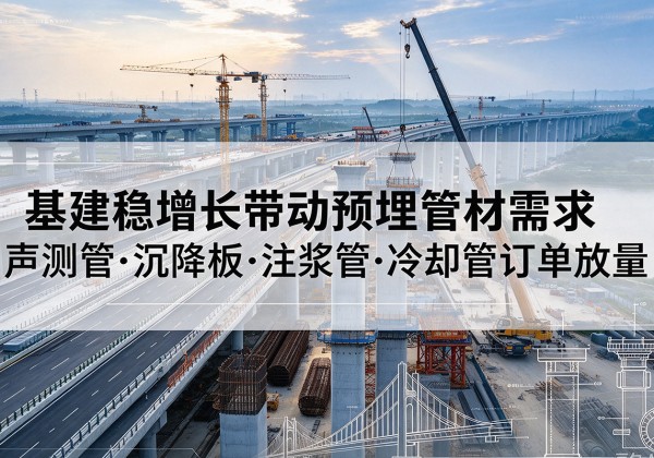 向阳基建稳增长带动预埋监测管材需求，声测管、沉降板、注浆管订单持续放量