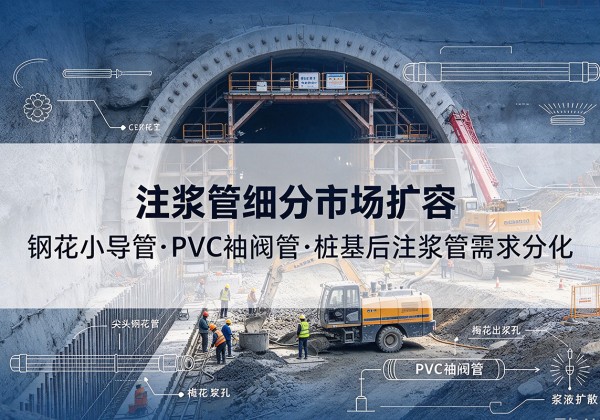 向阳注浆管细分市场扩容，隧道钢花小导管、PVC 袖阀管、桩基后注浆管需求分化